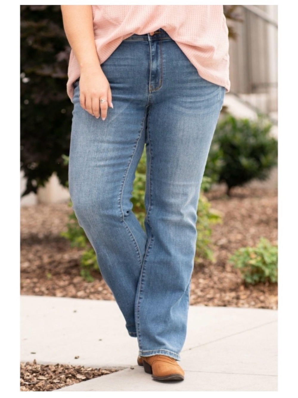 NWT Judy Blue bootcut mid rise size 24 W blue denim plus size